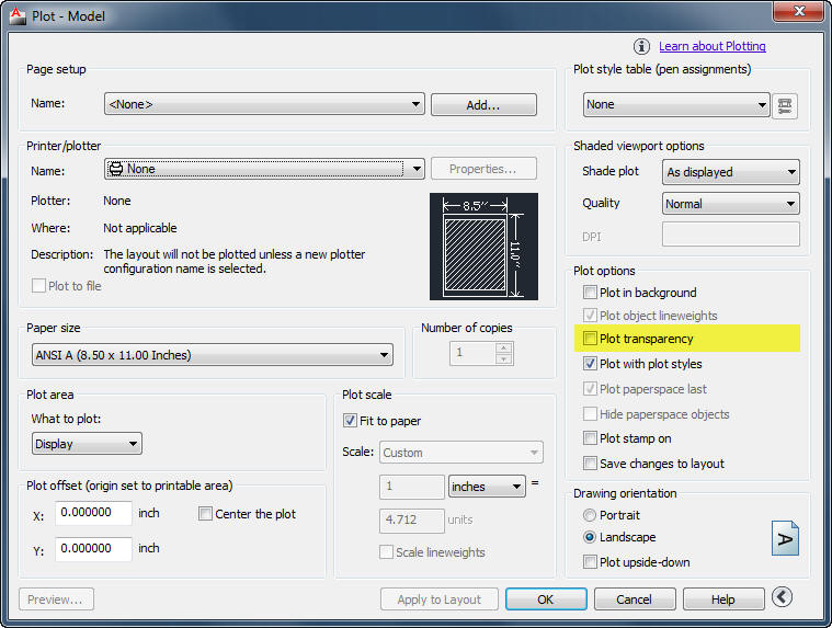 AutoCAD's Transparency Produces Large File Sizes and Lower Quality.